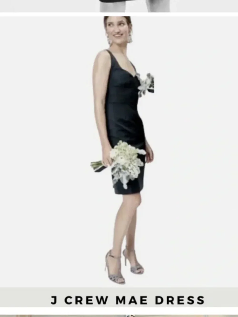 J. Crew Dress Stretch Faille Sheath Sleeveless L6376 Black Sz 6 NWT - Picture 2 of 11